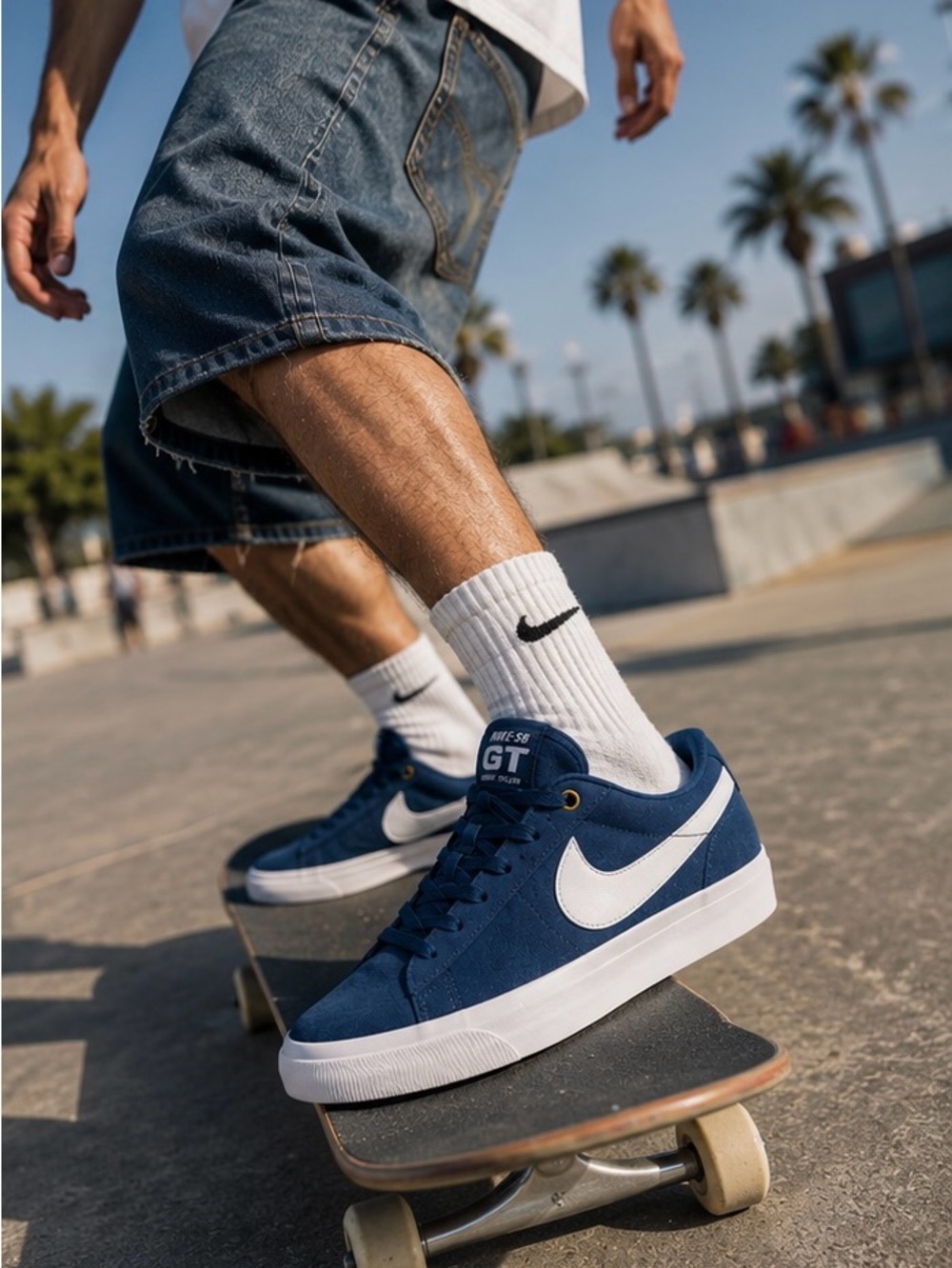 Nike SB Zoom Blazer Low Pro GT Blue White Suede Grant Taylor Shoe Unisex M7/W8.5